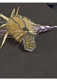 Resim Brezza Lusso Jewelry Şövalye Asalet Arması Erkek Gümüş Kolye Altın 