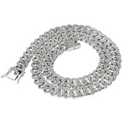 Resim Chavin 13 Mm. Kalın 60 Cm. Taşlı Alloy Kadın Erkek Zincir Ek54By 