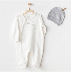Resim Andywawa Mommy's Little Star Bebek Tulum Takım Ac25705 Ekru 
