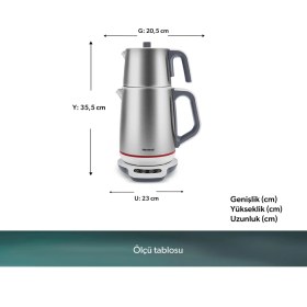 Resim Homend Royaltea 1709H Konuşan Çay Makinesi (Dokunmatik Baza) 