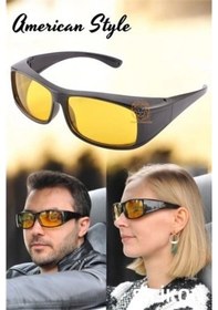 Resim Bfs Güvenli Gece Sürüş Görüş Gözlüğü Sis Far Işık Önleyici Anti-fog Gözlük 