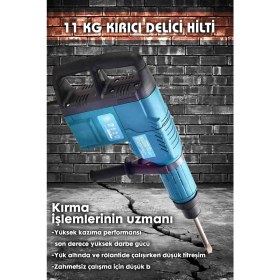 Resim Elektrikli 4200W 11 kg Sds Max 3 Fonksiyonlu Kırıcı Delici Hil Ti 