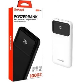 Resim Linkage Lkp-36 10000MAH, 2xusb, Dahili Type-C Kablo LCD Güç Göstergeli Powerbank 