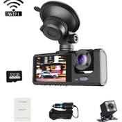 Resim 1080p Dvr Araç Kamerası Ön Ve Arka Kameralar Araç Kamerası 2 İnç Ekran Araç Kamerası Gece Görüş Halka Kaydını Destekler, 32g Depolama Kartıy Cf 