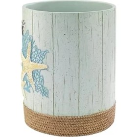 Resim Linens - Çöp Sepeti, Dekoratif Çöp Kovası, Kıyıdan Esinlenen Banyo Dekoru (Beachcomber Koleksiyonu) 