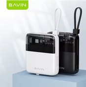 Resim BAVIN PC009S Powerbank 22.5W Hızlı Şarj 10000mah Taşınabilir IOS ve Type-C Kablolu Şarj Cihazı 