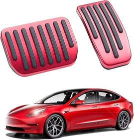 Resim TESLA Li Parts Tesla Model Y ve Model 3 Performans Pedal Seti Kırmızı 