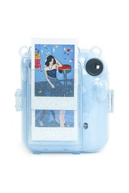 Resim Fujifilm Instax mini 12 Mavi Fotoğraf Makinesi-10'lu Film-Kıskaçlı Stand-PVC Albüm ve Simli Pleksi Kılıf Seti 