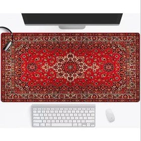Resim 90X40 CM KIRMIZI HALI GÖRSELİ KAYDIRMAZ TABAN SPEED YÜZEY OYUNCU MOUSE PAD GAMİNG 