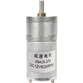 Resim Genel Markalar 12v 620rpm Jga25-370 Redüktörlü Dc Motor Metal Dişli Yüksek Tork Kuvvet 25mm Robot Oyuncak 