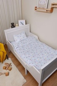 Resim Organik Çarşaflı Bebek Nevresim Takımı (100x150) - Şirin Tavşanlar 100 x 150 