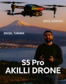 Resim Munico S5 Pro Akıllı Takip Drone – 4K Çift Lensli Kamera, Uzaktan Kumandalı, 14+ Yaş Uyumlu | Hobi 