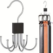 Resim 1 adet/2 adet Çok Pençeli Çanta Depolama Kancası, Kravat Metal Depolama Rafı, Eşarplar, Kemerler, Ev Depolama ve Düzenleme için Uygun, Yatak Odası, Gardırop, Dolap, Ev, Yurt için Uygun 