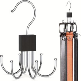 Resim 1 adet/2 adet Çok Pençeli Çanta Depolama Kancası, Kravat Metal Depolama Rafı, Eşarplar, Kemerler, Ev Depolama ve Düzenleme için Uygun, Yatak Odası, Gardırop, Dolap, Ev, Yurt için Uygun 
