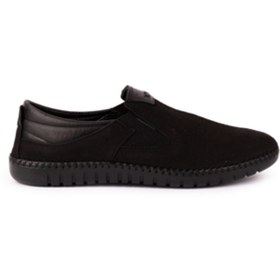 Resim Mehmet Baran Hakiki Deri Yazlık Çarık modeli siyah nubuk bağsız 