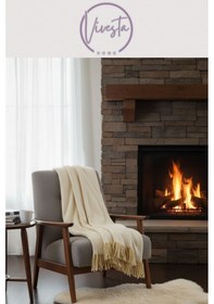 Resim Yumuşacık Scotch Battaniye 150 200 Cm Sıcak, Şık Ve Konforlu Tasarım Sarı 