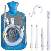 Resim L Lavman Torbası Ev Lavman Seti: 3 Lavman Ucu, 60 İnç Silikon Hortum, Kontrol Edilebilir Su Akışı Mavi 