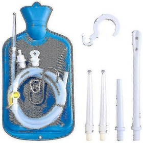 Resim L Lavman Torbası Ev Lavman Seti: 3 Lavman Ucu, 60 İnç Silikon Hortum, Kontrol Edilebilir Su Akışı Mavi 