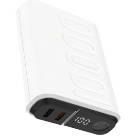 Resim Bix TPB15 10000mAh PD 20W USB-C USB-A QC 3.0 22.5W Dijital Ekranlı Hızlı Şarj Destekli Mini Powerbank Beyaz 