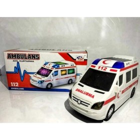 Resim Kardelen Pilli Ambulans Büyük Boy Sesli Işıklı Ambulans 