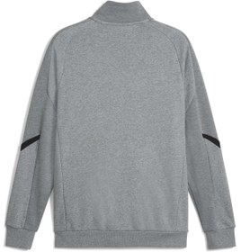 Resim Puma Bmw MMS Hoodie Fermuarlı Jacket 630616 Erkek Eşofman Üstü GRİ 