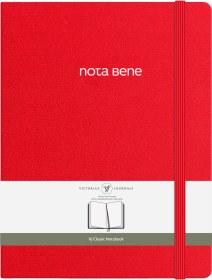 Resim Nota Bene Classic Sert Kapak Defter, 19x25 Cm, Çizgili Red 
