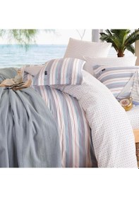 Resim Blue Marine Çift Kişilik Nevresimli Pike Takımı Aura Mavi Mavi 