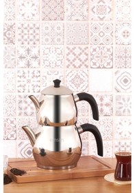 Resim Emsan Cemre Maxi Siyah Çaydanlık Takımı 