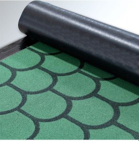 Resim Çatı Kaplama Shingle Yonca Desenli Yeşil Membran 9m² 