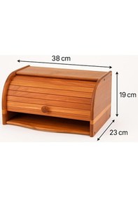Resim Akasyalüks Ahşap Stor Kapaklı Ekmeklik 38x23x19 Renkli 