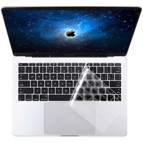 Resim Dolia Apple Macbook 13 Pro Touch Bar A1706 Şeffaf Klavye Koruyucu Sıvı Ve Toz Koruyucu Türkçe Q Klavye Ped 