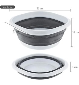 Resim Kapısı Katlanır Badya Akordiyon Silikon Leğen (Badya Set (10-5-2,7) Litre) 