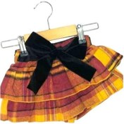 Resim Kız Bebek Dokuma Kareli Kemerli Şort Etek-13557 HARDAL 