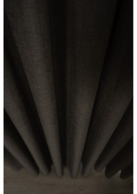 Resim Premium Natural Keten Dokulu Soft Dökümlü Pileli Tül Perde Salon Oturma Odası Yatak Odası Çocuk Odas Kahverengi 