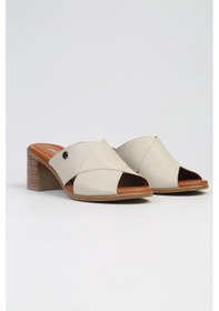Resim Pierre Cardin Pc-7219 - Bej-kadın Topuklu Terlik Bej 