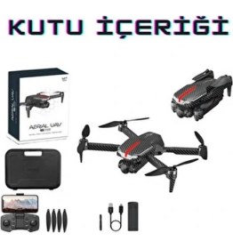 Resim Azurtech Katlanabilir Mini Drone 1080P Hd Kamera ile 100 Metre Uçuş Mesafesi ve 20 Dk Süre 
