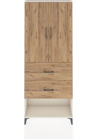 Resim Arges Dolap 2 Raflı 2 Çekmeceli 2 Kapaklı 88x30x221 Aytaşı-çam Aytaşı 