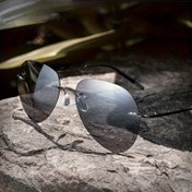 Resim Erkek Polarize Sürüş Gözlüğü, HD Ultra Hafif Titanyum Çerçevesiz Tasarım, Geniş (>139mm) Lens, TR Malzeme, Basit Tarz, Düzgün Dekoratif Gözlük, Ekstra Bileşenler Olmadan 