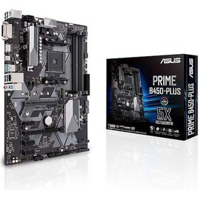 Resim Asus Prime B450-Plus 4400Mhz(Oc) Ddr4 Soket Am4 M.2 Dvı Hdmı Atx Anakart 