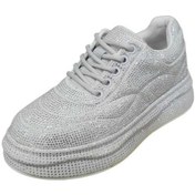 Resim Guja 24k439 Kalın Taban Taşlı Fantazi Kadın Spor Ayakkabı Gri 