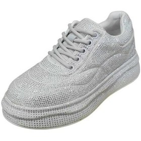 Resim Guja 24k439 Kalın Taban Taşlı Fantazi Kadın Spor Ayakkabı Gri 