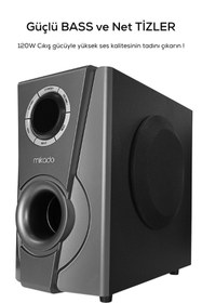 Resim Mikado 120w 5 1 Ses Sistemi Bluetooth Speaker 120w Usb Sd Fm Destekli Multimedia Hoparlör 