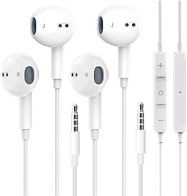 Resim ZDAGO [2 Paket] 3.5mm Kulaklıklar, Aux Kulaklıklar, Mikrofon ve Ses Kontrollü Kulaklıklar Telefon 6, pad, Bilgisayar, MP3, MP4 ile Uyumlu 