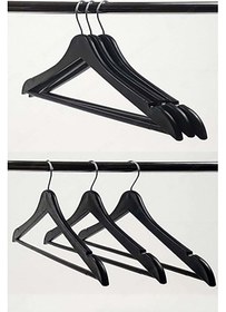Resim 24 Adet Askılık Siyah Kıyafet - Elbise-Gömlek-Pantolon Askısı Siyah 