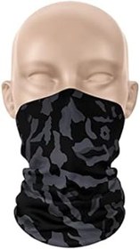Resim Siyah Kamuflaj Desenli Motosiklet Boyunluk, Çok Amaçlı Boyunluk, Esnek Yüz Maskesi, Spor Outdoor, Kafa Bandı, Erkek ve Kadın Bandana 
