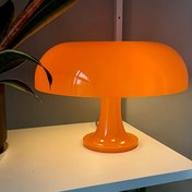 Resim 1 adet Modern LED Mantar Masa Lambası - USB ile Çalışan, Parlak Turuncu Işık, Yatak Odası, Oturma Odası ve Otel Dekoru için Şık Plastik Tasarım, Mantar Lamba 