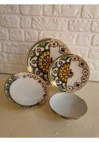 Resim Konyax 24 Parça Yemek Takımı 6 Kişilik Verde Çok Renkli 