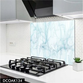 Resim Ne Verelim Size Cam Ocak Arkası Koruyucu | Mavi Dali Desenli 