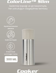 Resim Cooker ColorLine Soft 300 ml Paslanmaz Çelik Termos CKR2055 