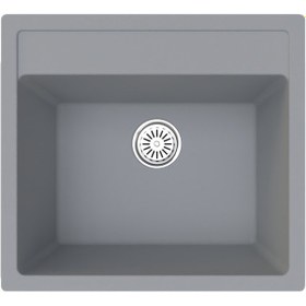 Resim Gradde Gri Tek Göz Damlalıksız Granıt Eviye 51 x 56 CM Gr56 
